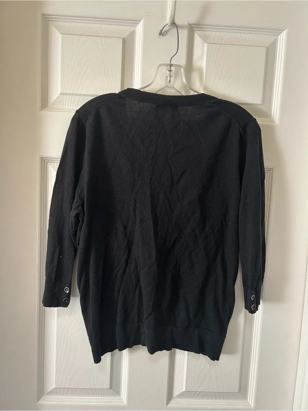 GAP Black V-Neck Button Cardigan Sweater - Picture 3 of 3